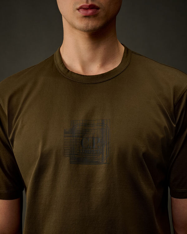 C.p. Company The Metropolis Series Mercerized Jersey Blurred T-Shirt IVY GREEN
