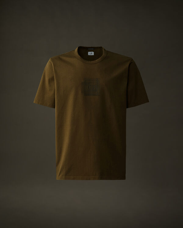 c.p. company The Metropolis Series Mercerized Jersey Blurred T-Shirt IVY GREEN