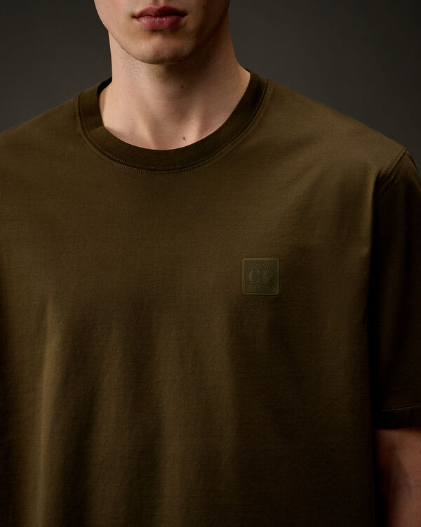 C.p. Company The Metropolis Series Mercerized Jersey Chest Logo T-Shirt IVY GREEN