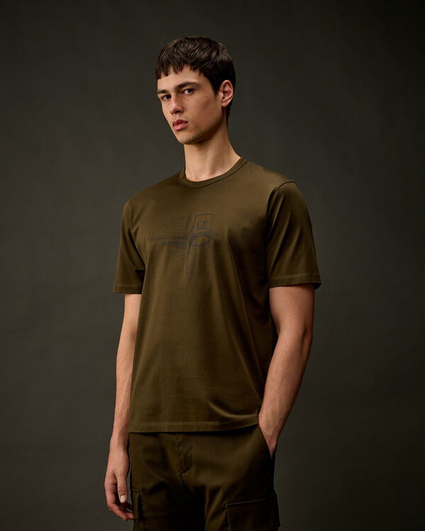 C.p. Company The Metropolis Series Mercerized Jersey Graphic Logo T-Shirt IVY GREEN