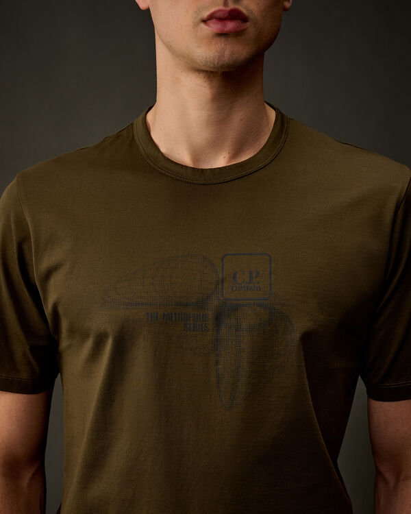 C.p. Company The Metropolis Series Mercerized Jersey Graphic Logo T-Shirt IVY GREEN