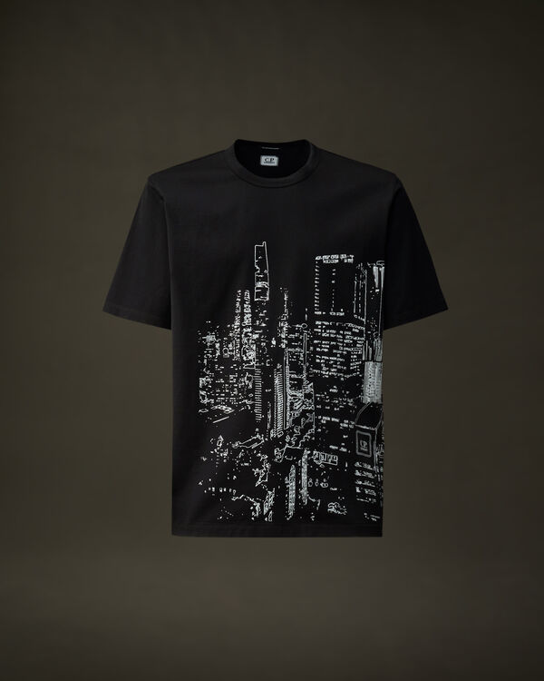 c.p. company The Metropolis Series Mercerized Jersey Graphics T-Shirt BLACK