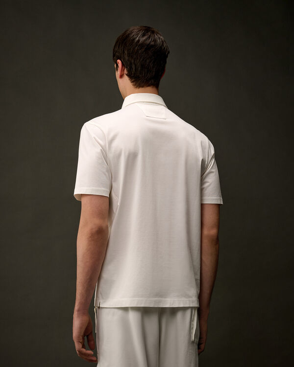 C.p. Company The Metropolis Series Mercerized Jersey Half Zip Polo GAUZE WHITE