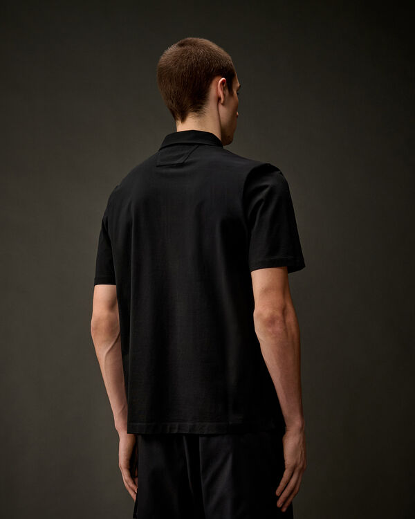 C.p. Company The Metropolis Series Mercerized Jersey Half Zip Polo BLACK