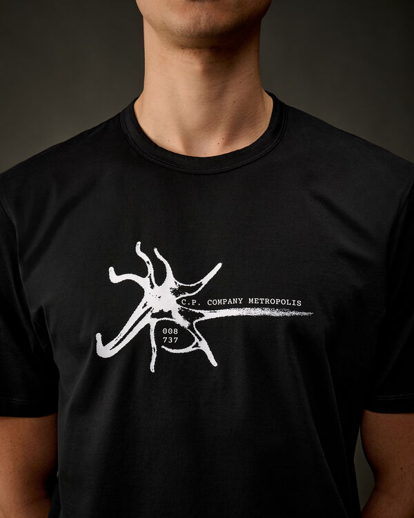 C.p. Company The Metropolis Series Mercerized Jersey Logo T-Shirt BLACK