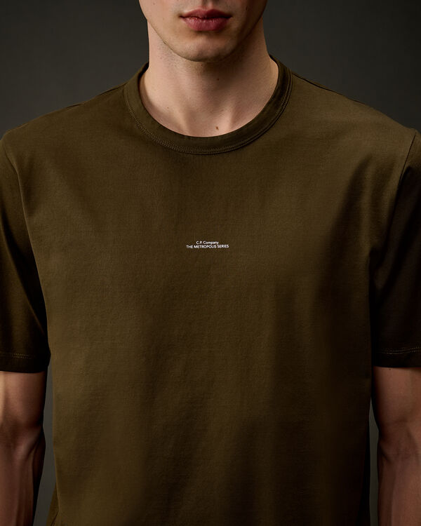 C.p. Company The Metropolis Series Mercerized Jersey Printed Logo T-Shirt IVY GREEN