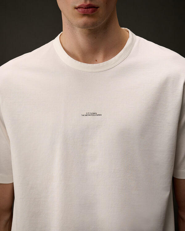 C.p. Company The Metropolis Series Mercerized Jersey Printed Logo T-Shirt GAUZE WHITE