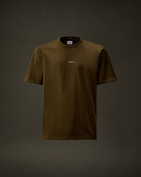c.p. company The Metropolis Series Mercerized Jersey Printed Logo T-Shirt IVY GREEN
