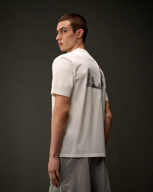 C.p. Company The Metropolis Series Mercerized Jersey Urban Buildings T-Shirt GAUZE WHITE
