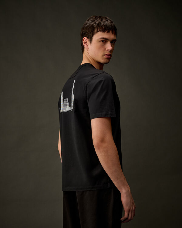 C.p. Company The Metropolis Series Mercerized Jersey Urban Buildings T-Shirt BLACK