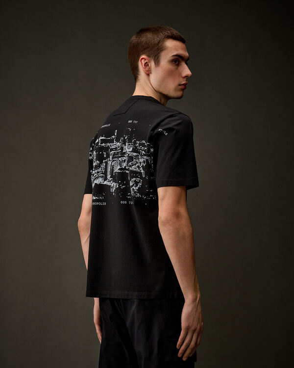 C.p. Company The Metropolis Series Mercerized Jersey Urban Graphics T-Shirt BLACK