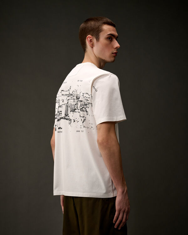 C.p. Company The Metropolis Series Mercerized Jersey Urban Graphics T-Shirt GAUZE WHITE