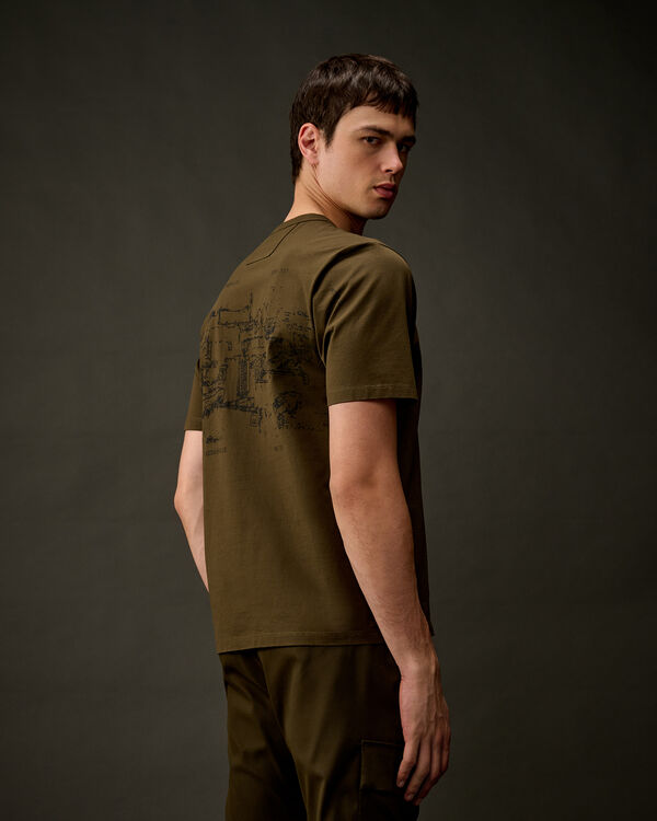 C.p. Company The Metropolis Series Mercerized Jersey Urban Graphics T-Shirt IVY GREEN