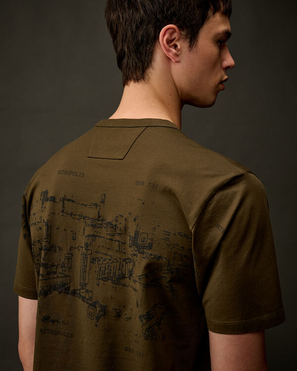 C.p. Company The Metropolis Series Mercerized Jersey Urban Graphics T-Shirt IVY GREEN