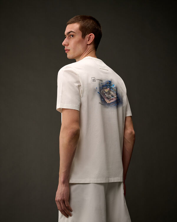 C.p. Company The Metropolis Series Mercerized Jersey Urban Tech T-Shirt GAUZE WHITE