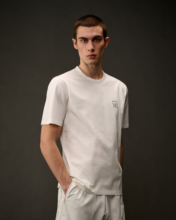 C.p. Company The Metropolis Series Mercerized Jersey Urban Tech T-Shirt GAUZE WHITE