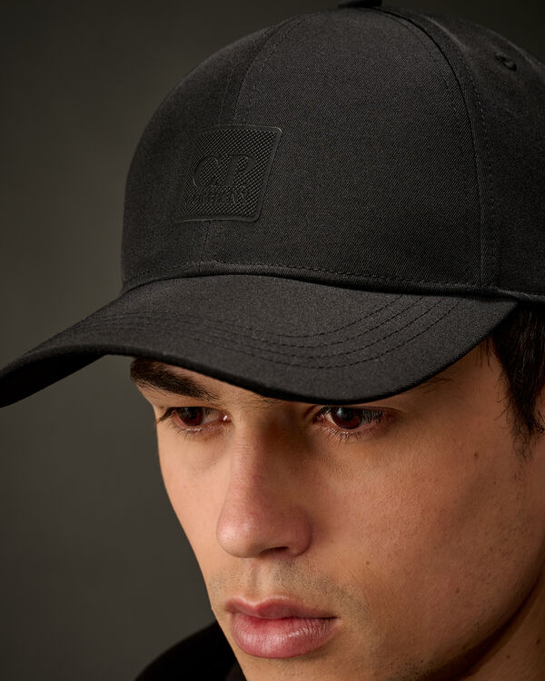C.p. Company The Metropolis Series Polyester Twill Logo Cap BLACK