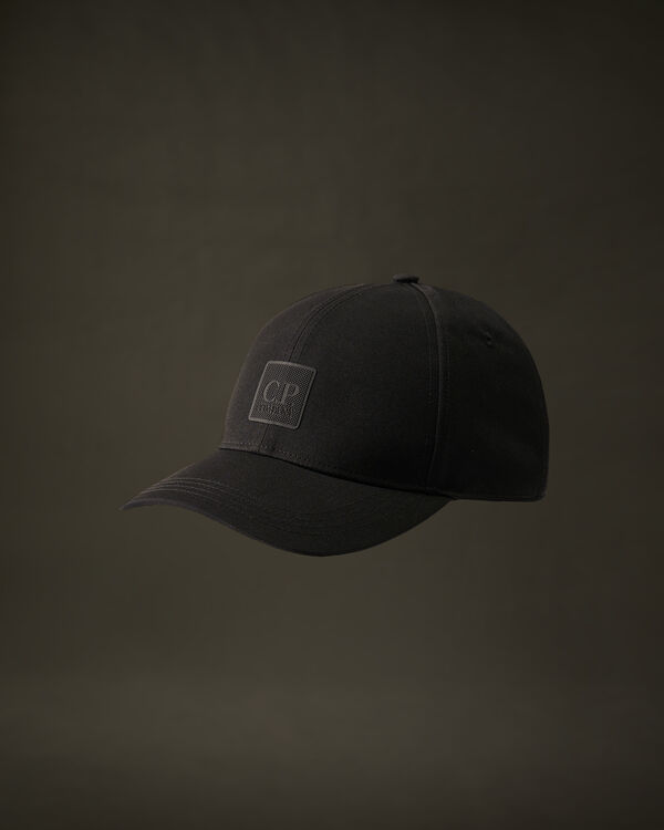 c.p. company The Metropolis Series Polyester Twill Logo Cap BLACK
