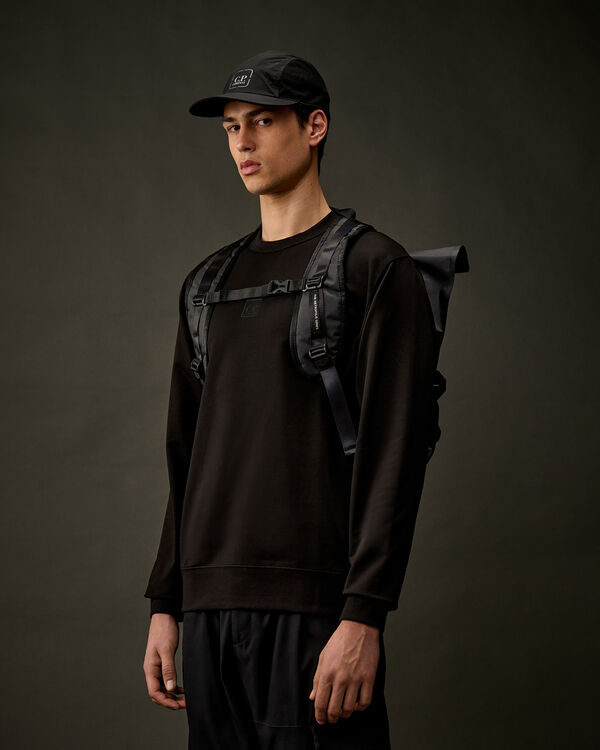 C.p. Company The Metropolis Series Rubber Reps Roll Top Backpack BLACK