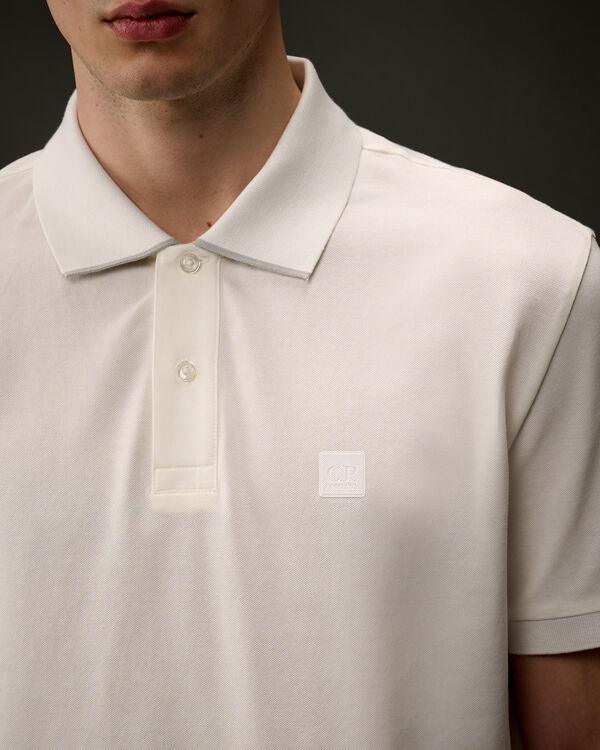 C.p. Company The Metropolis Series Stretch Piquet Polo GAUZE WHITE
