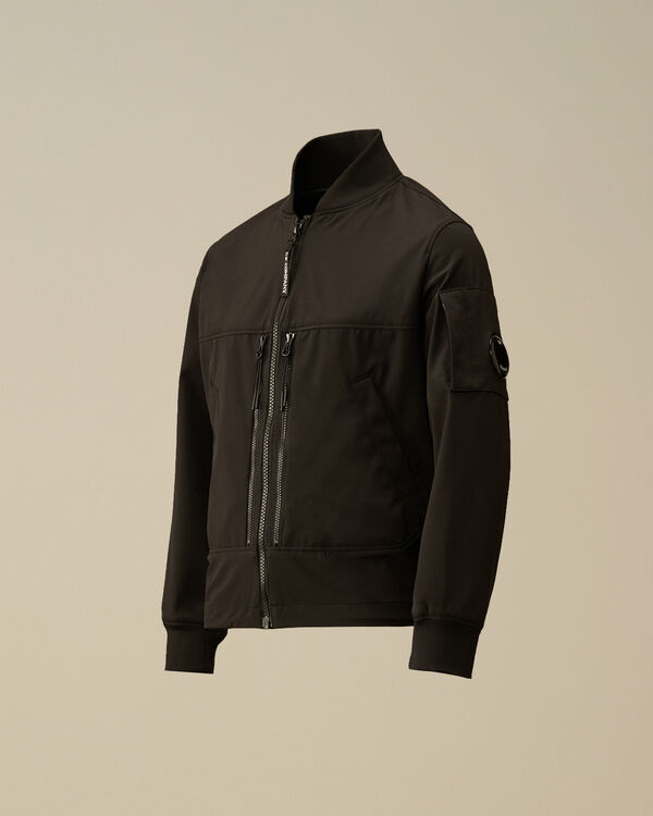 c.p. company U16 C.P. Shell-R Lens Full Zip Bomber Jacket BLACK
