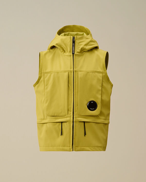 C.p. Company U16 C.P. Shell-R Lens Hooded Vest CRESS GREEN