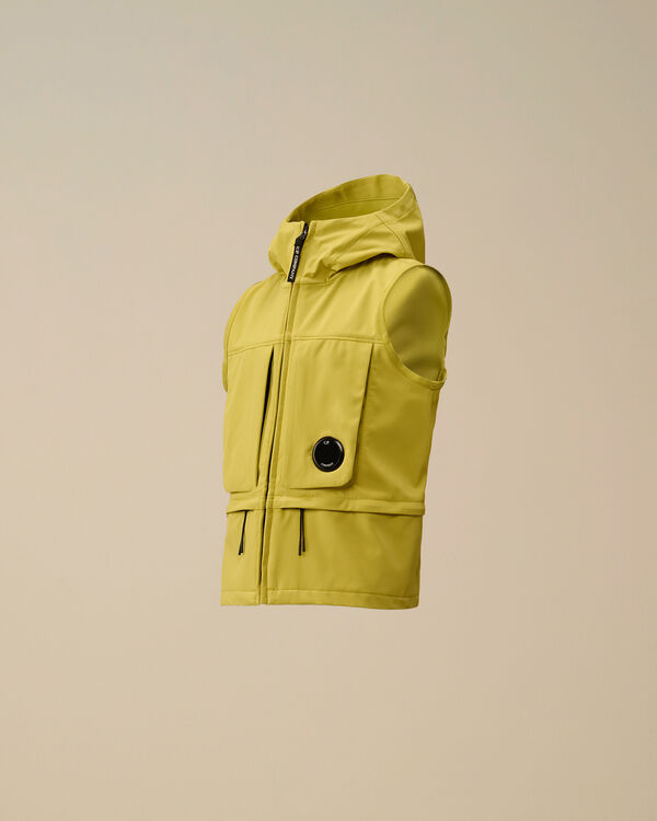 c.p. company U16 C.P. Shell-R Lens Hooded Vest CRESS GREEN