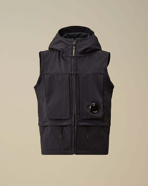 C.p. Company U16 C.P. Shell-R Lens Hooded Vest TOTAL ECLIPSE - BLUE