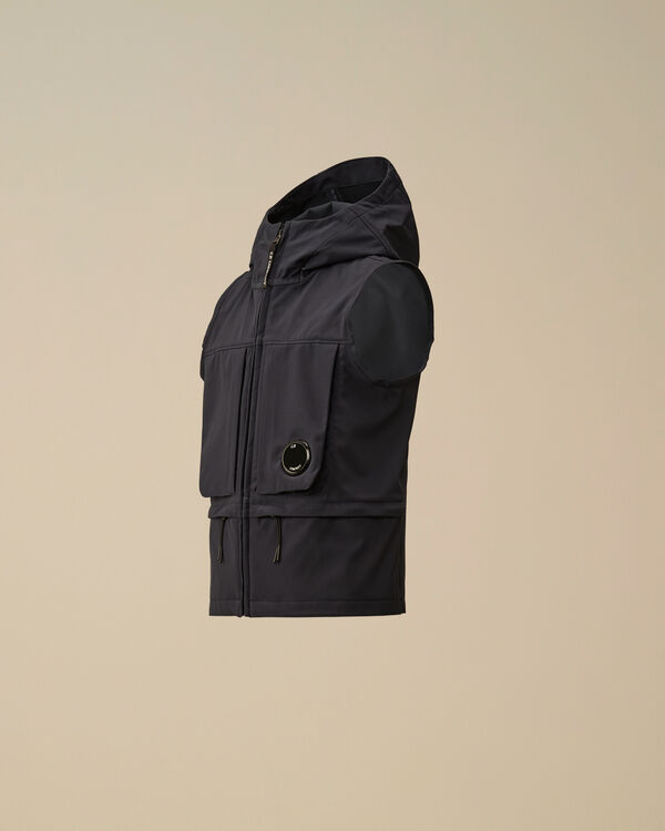 c.p. company U16 C.P. Shell-R Lens Hooded Vest TOTAL ECLIPSE - BLUE
