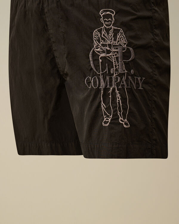 C.p. Company U16 Chrome-R British Sailor Swim Shorts BLACK