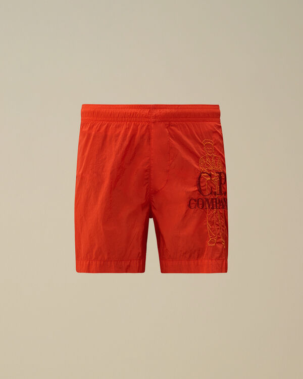 C.p. Company U16 Chrome-R British Sailor Swim Shorts POINCIANA - ORANGE