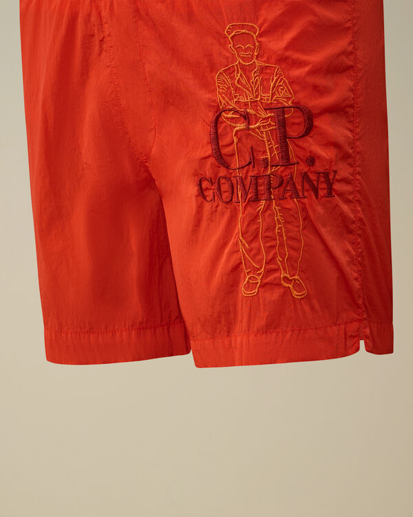 C.p. Company U16 Chrome-R British Sailor Swim Shorts POINCIANA - ORANGE