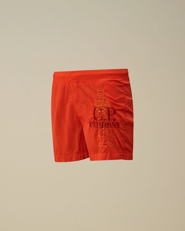 c.p. company U16 Chrome-R British Sailor Swim Shorts POINCIANA - ORANGE