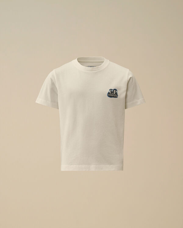 C.p. Company U16 Cotton Jersey 30/1 Artisanal Prints T-Shirt GAUZE WHITE