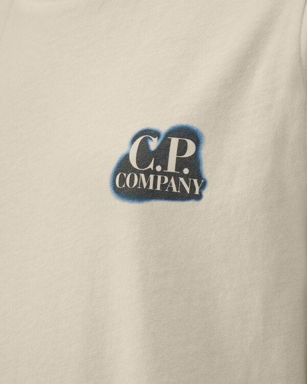 C.p. Company U16 Cotton Jersey 30/1 Artisanal Prints T-Shirt GAUZE WHITE