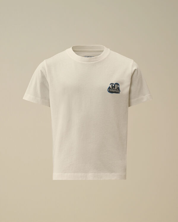 C.p. Company U16 Cotton Jersey 30/1 Artisanal Prints T-Shirt GAUZE WHITE