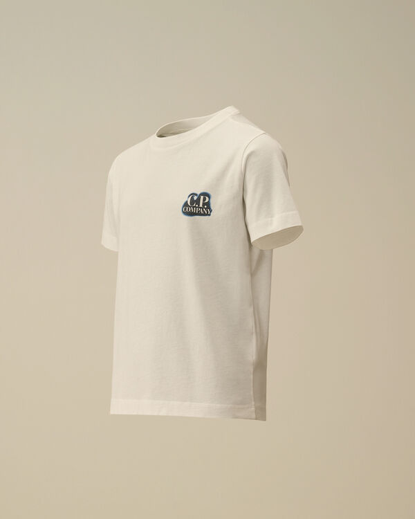 c.p. company U16 Cotton Jersey 30/1 Artisanal Prints T-Shirt GAUZE WHITE