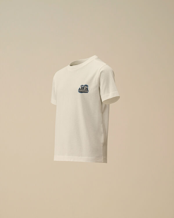 c.p. company U16 Cotton Jersey 30/1 Artisanal Prints T-Shirt GAUZE WHITE
