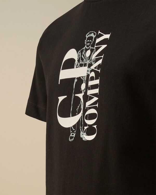 C.p. Company U16 Cotton Jersey 30/1 British Sailor T-Shirt BLACK