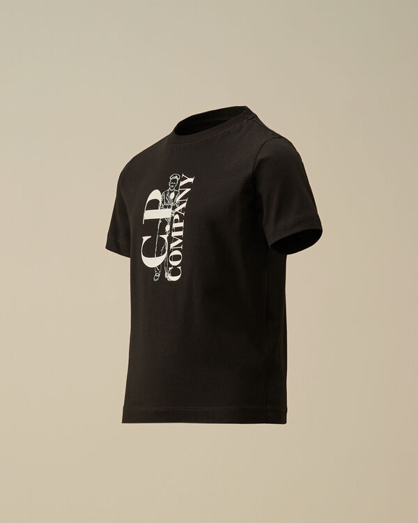 c.p. company U16 Cotton Jersey 30/1 British Sailor T-Shirt BLACK