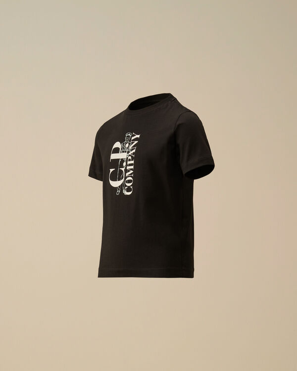 c.p. company U16 Cotton Jersey 30/1 British Sailor T-Shirt BLACK