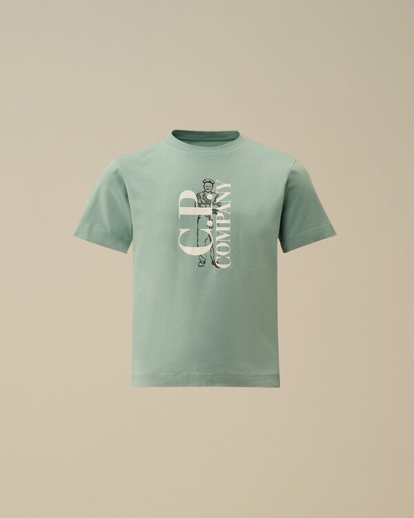 C.p. Company U16 Cotton Jersey 30/1 British Sailor T-Shirt CANTON - GREEN