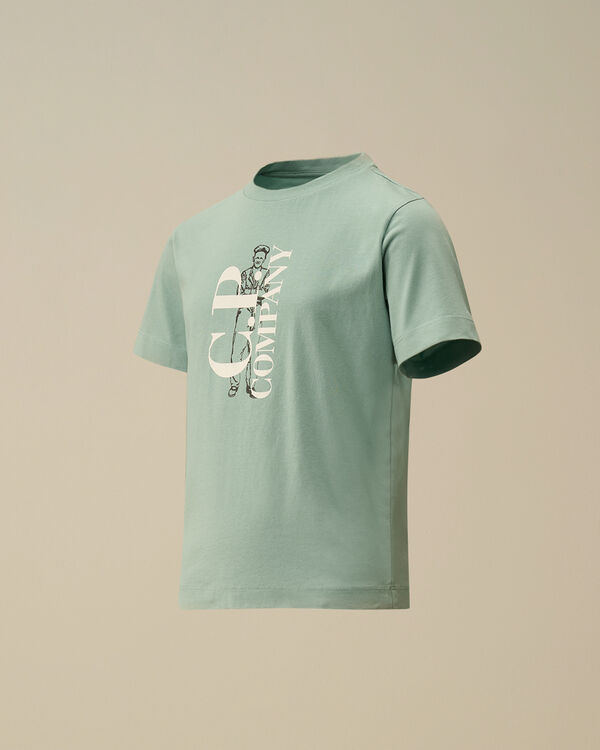 c.p. company U16 Cotton Jersey 30/1 British Sailor T-Shirt CANTON - GREEN