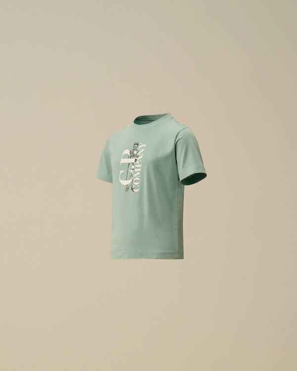 c.p. company U16 Cotton Jersey 30/1 British Sailor T-Shirt CANTON - GREEN