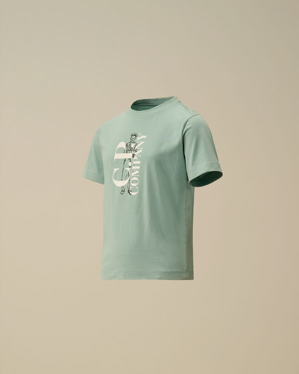 c.p. company U16 Cotton Jersey 30/1 British Sailor T-Shirt CANTON - GREEN