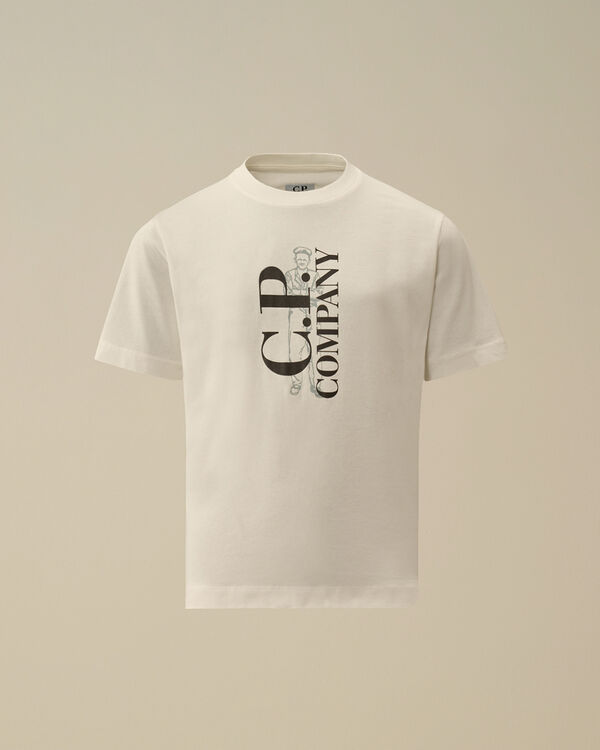 C.p. Company U16 Cotton Jersey 30/1 British Sailor T-Shirt GAUZE WHITE