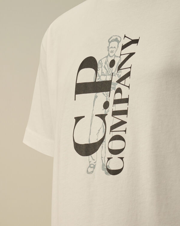 C.p. Company U16 Cotton Jersey 30/1 British Sailor T-Shirt GAUZE WHITE