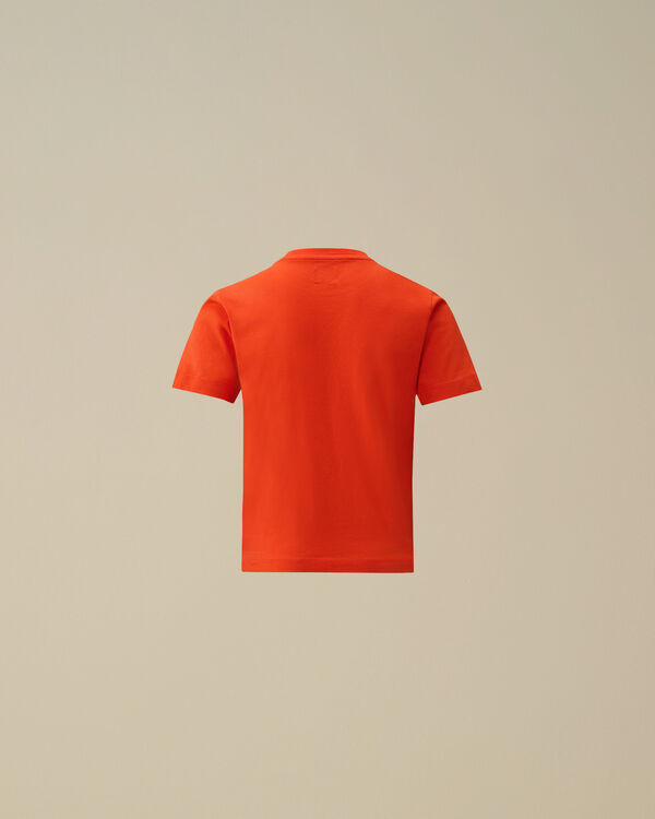 C.p. Company U16 Cotton Jersey 30/1 British Sailor T-Shirt POINCIANA - ORANGE