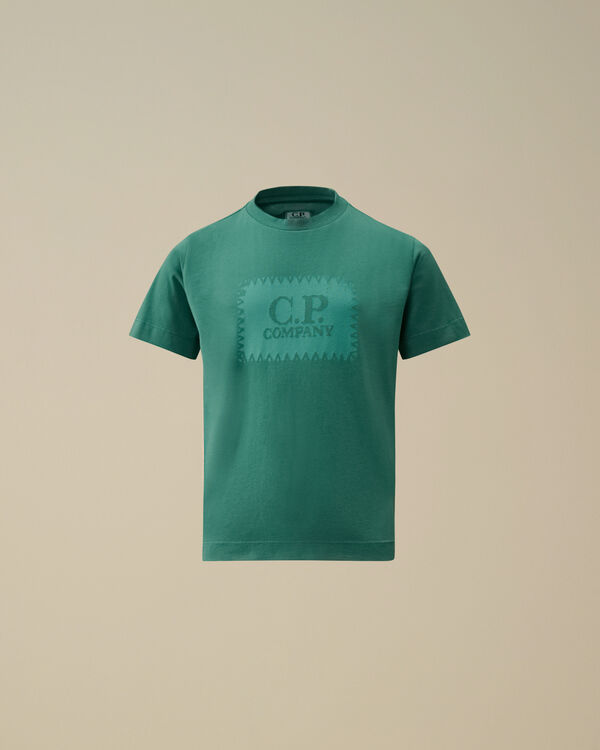 C.p. Company U16 Cotton Jersey 30/1 Logo Label T-Shirt BAYOU - GREEN