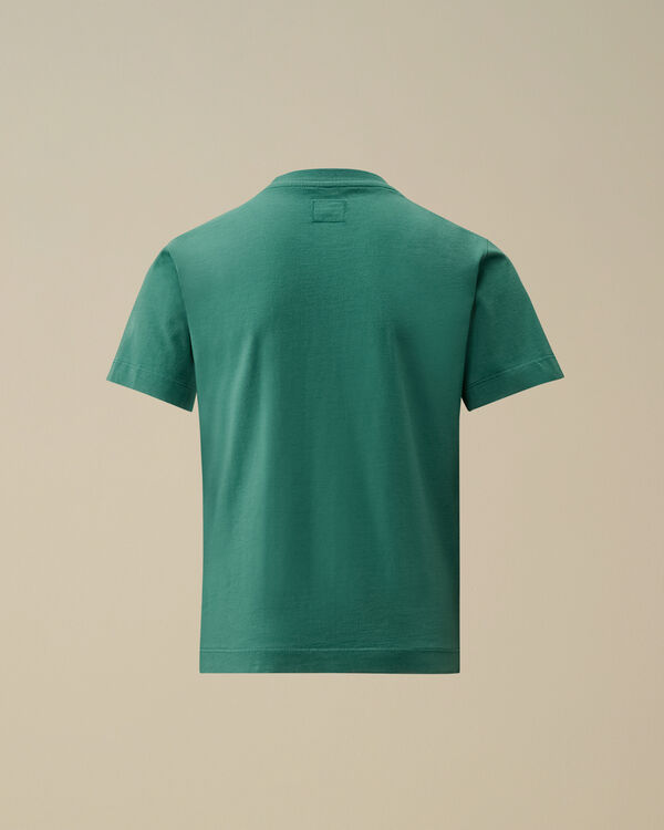 C.p. Company U16 Cotton Jersey 30/1 Logo Label T-Shirt BAYOU - GREEN